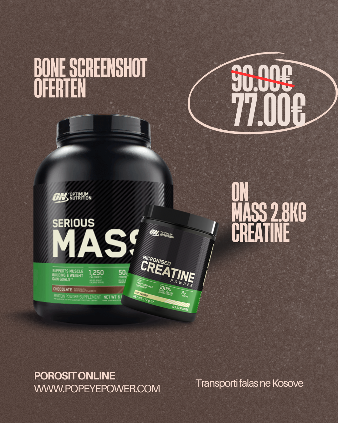 Serious Mass 2.8Kg + Creatine 317gr